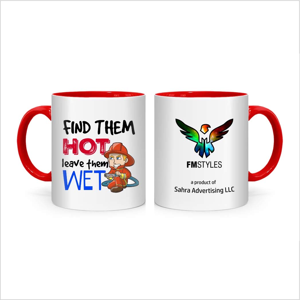 FMstyles Find Them Hot, Leave Them Wet Red Inner Mug, FMS419-Red