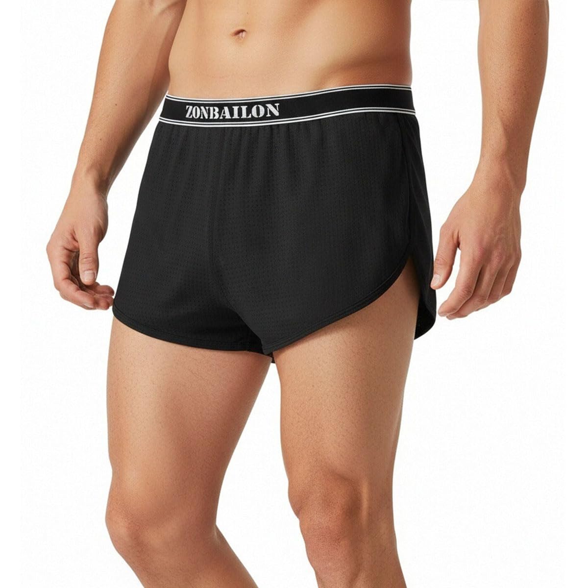 ZONBAILON Mens Pajama Sleep Shorts Mesh Booty Sexy 3 Inch Lounge Underwear