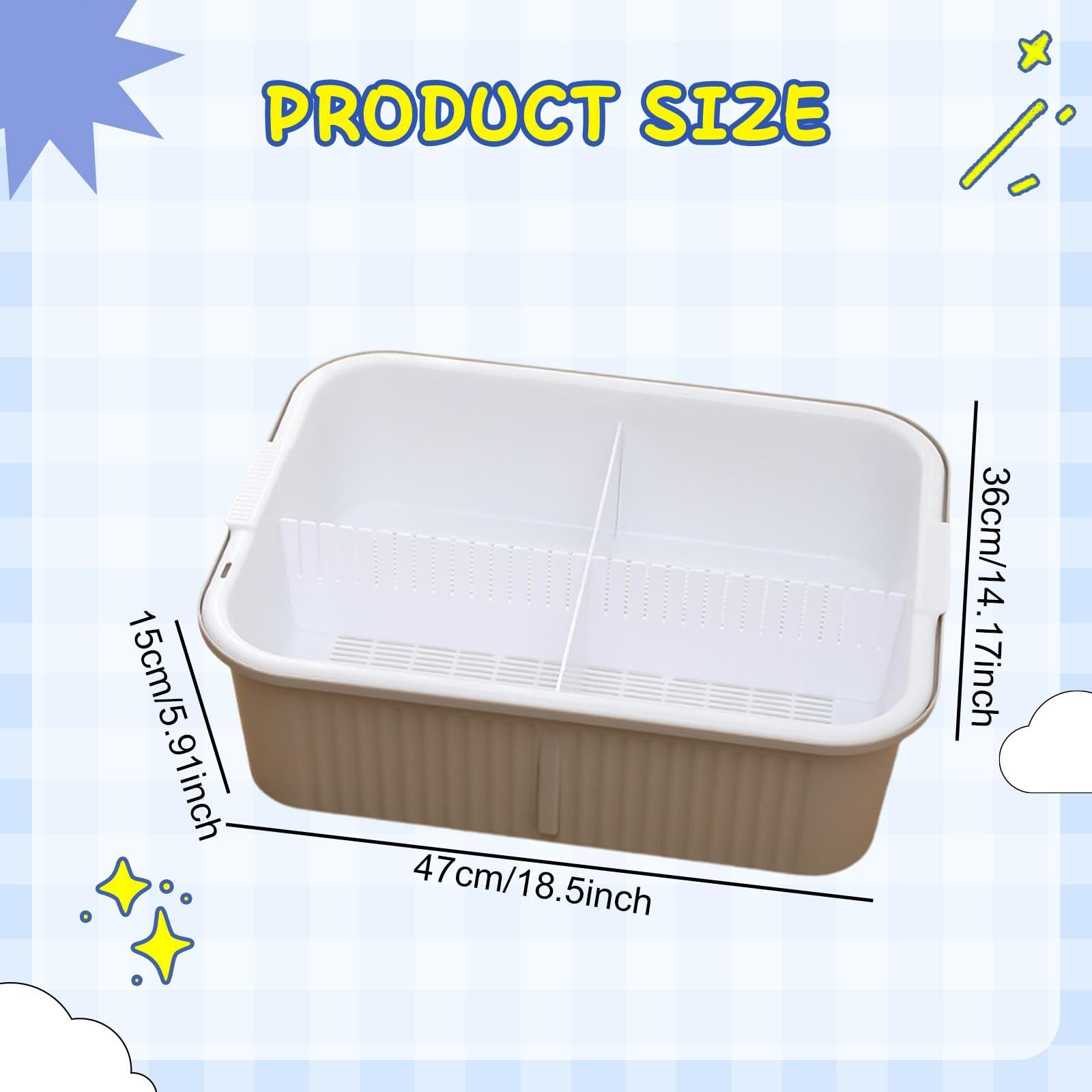 perfk Vasca per tartarughe, vasca per il bagno delle tartarughe, accessori, contenitore per cibo, contenitore per rettili, per l'allevamento di, Bianco