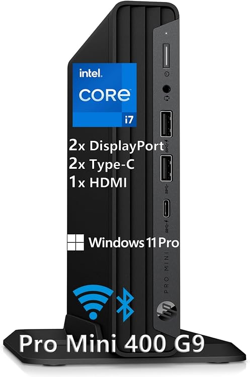 HP Pro Mini 400 G9 Desktop PC Intel i7-12700T 32GB RAM 1TB SSD Triple 4K Windows 11 Pro