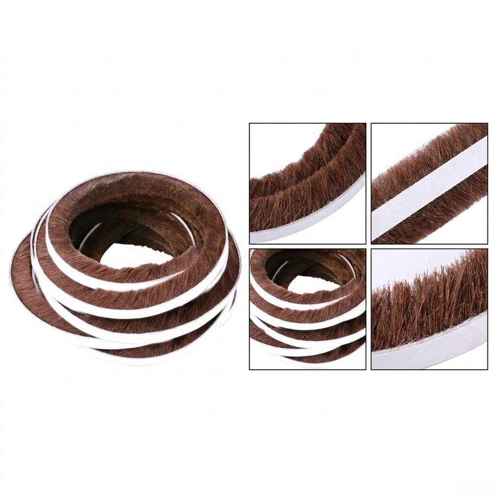 Cinta Autoadhesiva de Espuma Burlete para Ventanas y Sellador Aislante Térmico Anti para impacto 9x5mm Varios Colores(Brown)