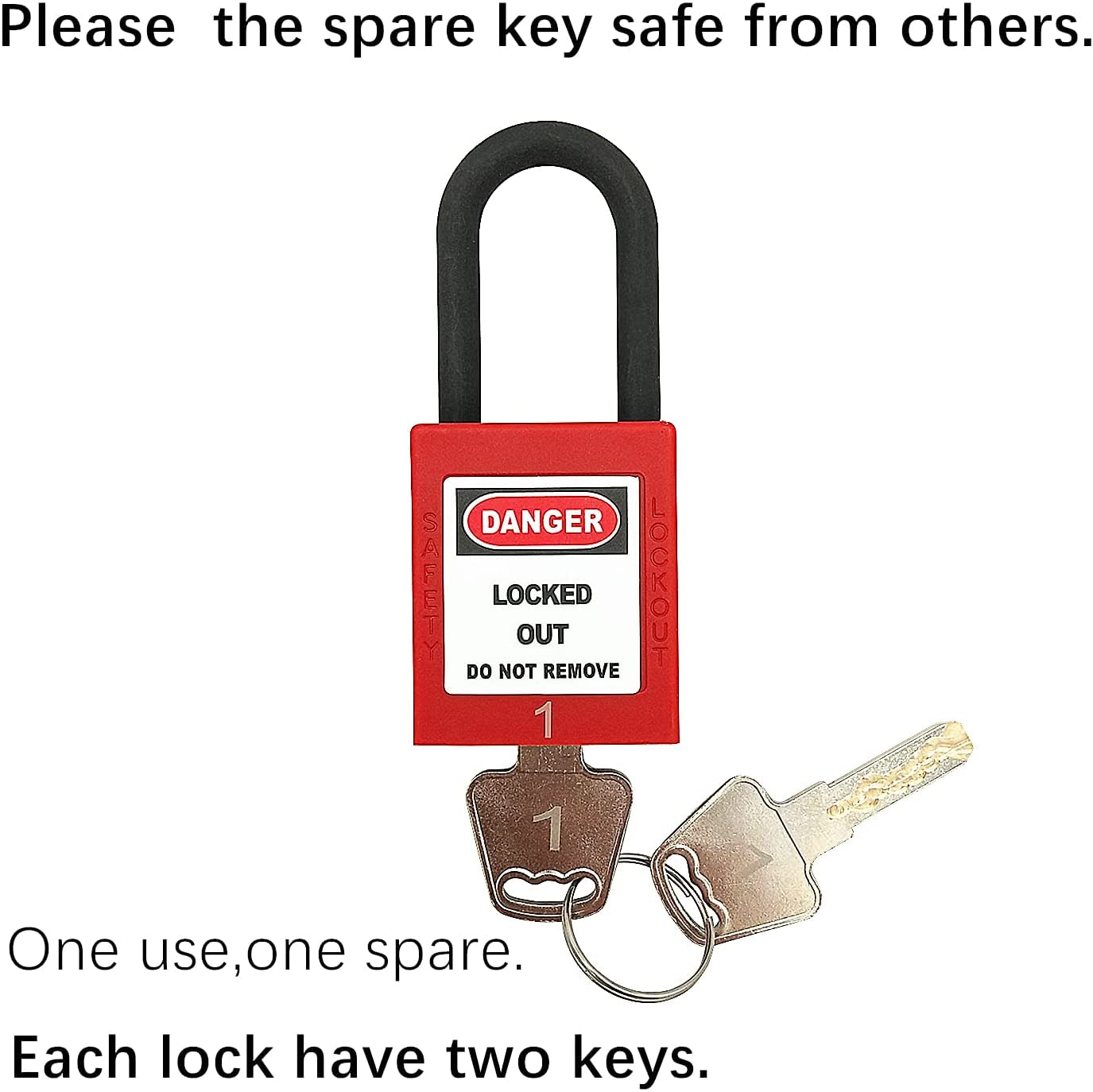 RecycLock Candado de seguridad, con llave diferente, OSHA Loto Candados de seguridad para estaciones de bloqueo y dispositivos con número (1-10)