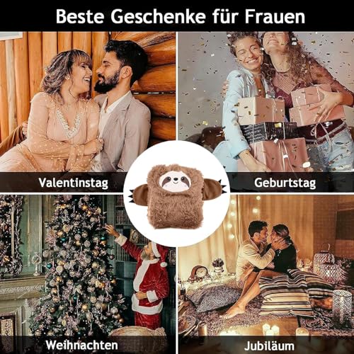 Faultier Decke mit Ärmeln und Hüttenschuhe - Faultier Geschenk für Frauen | Sherpa Fleece Kuscheldecke mit ärmeln, Tragbare Decke zum Anziehen als Weihnachten Geburtstagsgeschenk für Frauen Damen