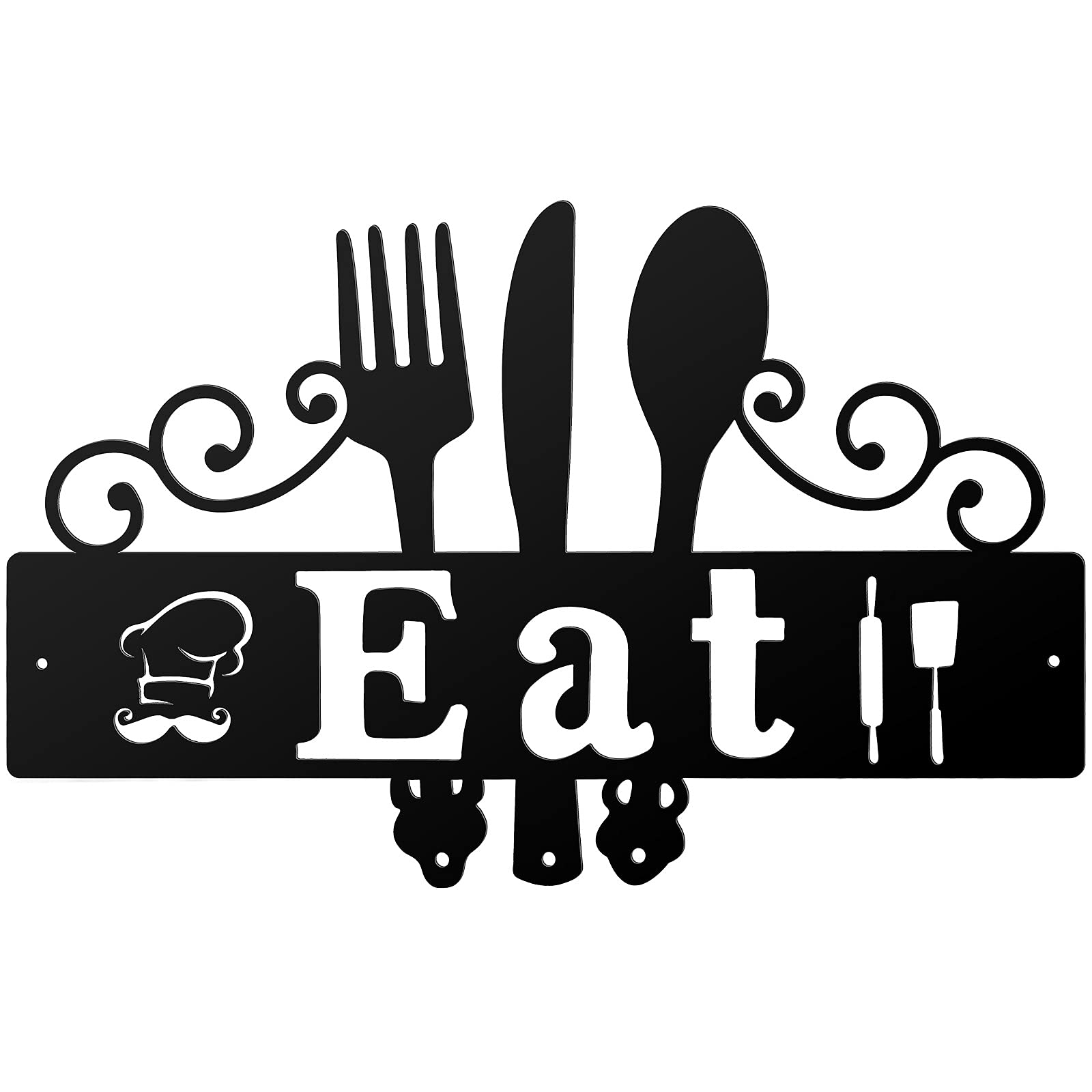 Hotop Eat Sign Kitchen Metal Sign Rustic Metal Kitchen Wall Decor Sign  Metal Eat Letter Wall Art Country Farmhouse Kitchen Wall Art for Home,  Kitchen ...