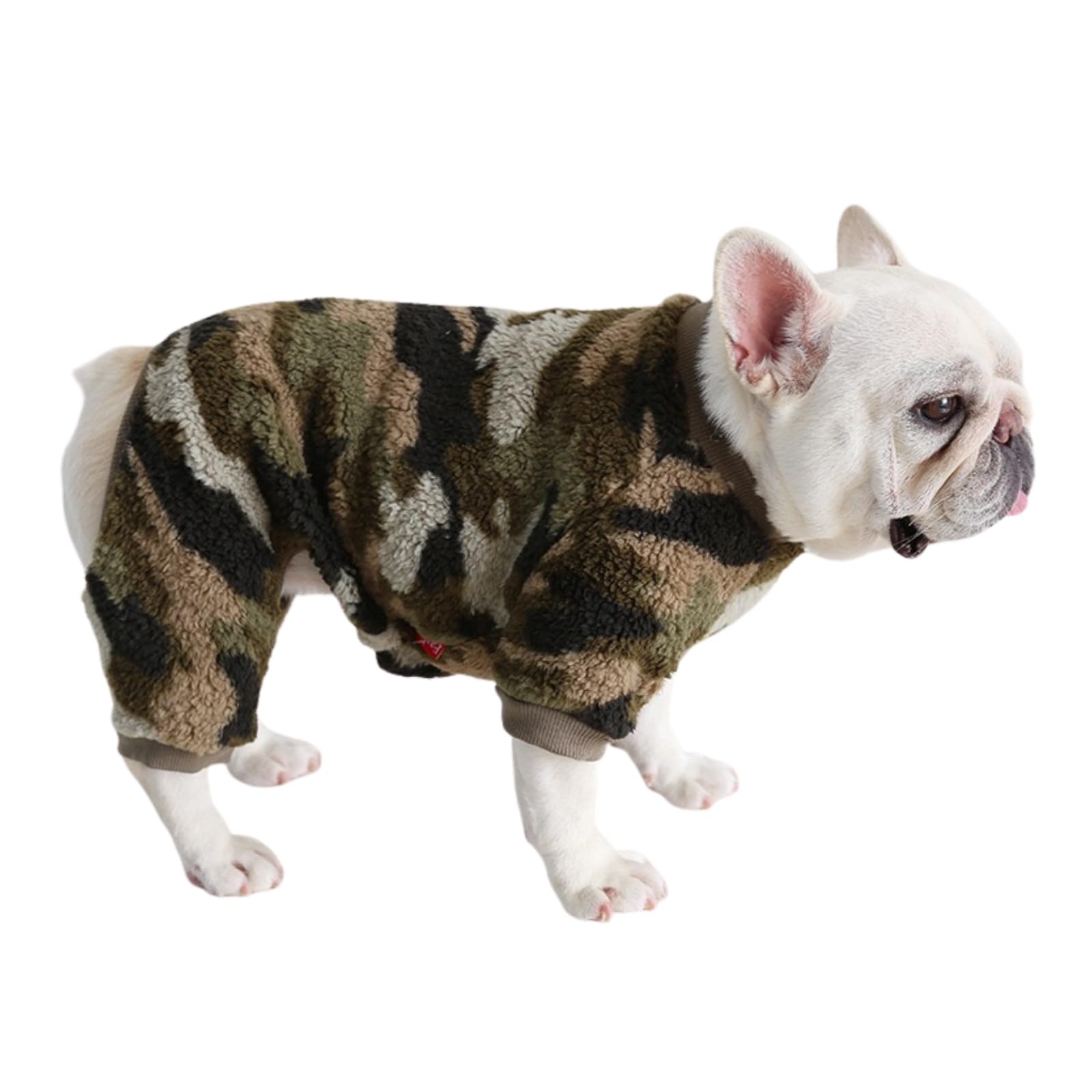 BT Bear Dog Pajamas Soft Warm Fleece Jumpsuit Cute Pet Clothes Onesies Costume for Puppy Small Medium Dogs Pug French bulldog (Green Camouflage, XXL) โ image 1