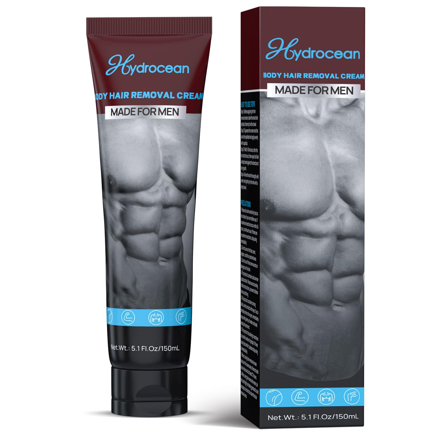 Hair Removal Cream for Men Body Depilatory Cream No Irritation to Skin Painless Hair Removal Gel for Unwanted