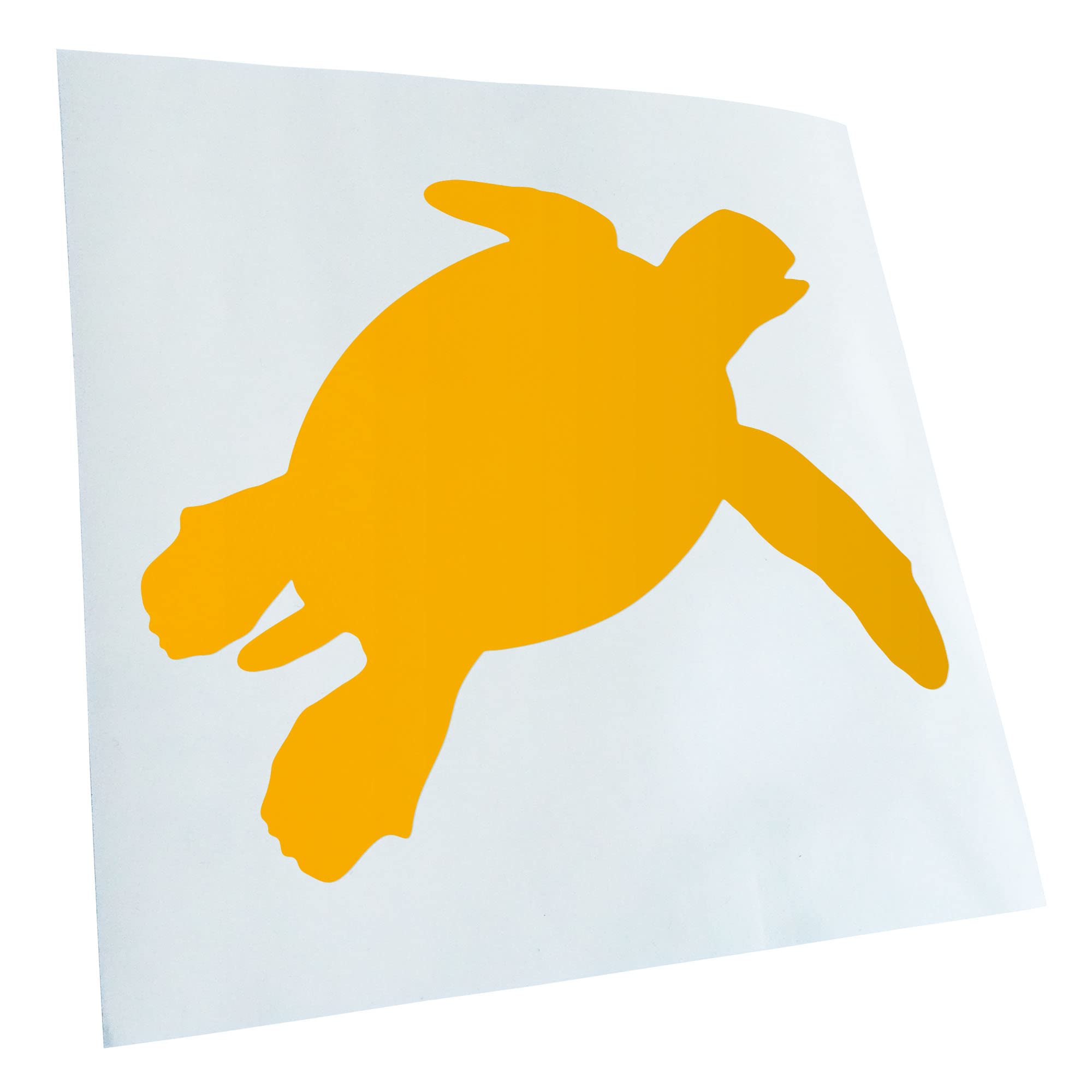Kiwistar - Car Sticker - Yellow - 12 x 10 cm Turtle Silhouette Sticker for Car, Laptop, Bicycle, Truck, Motorcycle, Multicoloured JDM Decal Racing