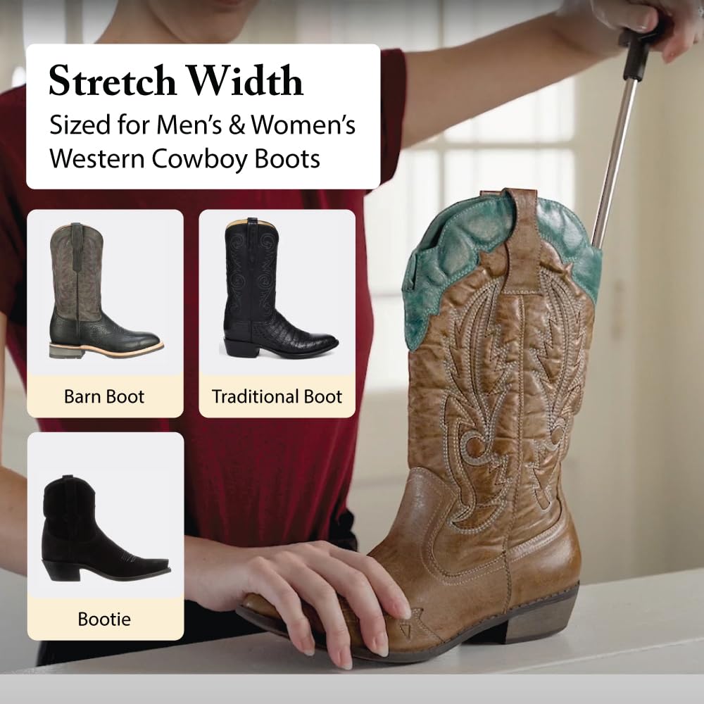 FootFitter Heavy Duty Premium Professional Cowboy/Western Boot Stretch Stretch Loosens & Widen Tight Cowboy Boots