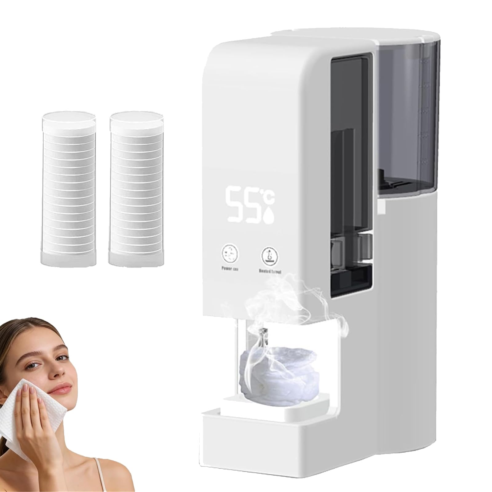 KJZQXYX Automatic Hot Towel Warmer Dispenser, Smart Facial Towel Heater,55°C Constant Temperature, for Spa, Salon & Home (+40Towels)