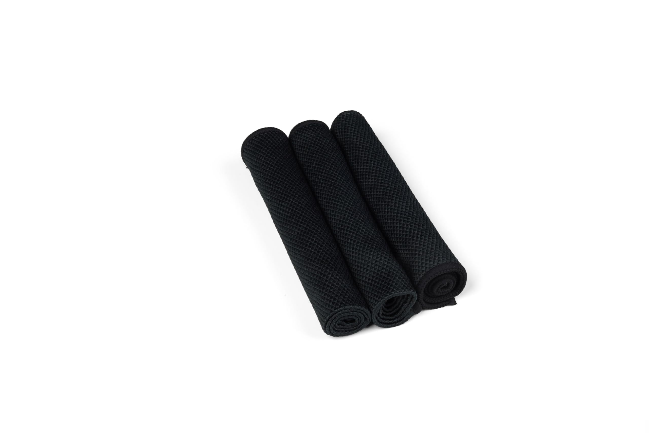 Kavalier ProClean - The Glass Whisperer - Black Microfiber Towel Set for Streak-Free Glass Cleaning – 280 gsm – 41x41 cm - 3 Units Pack