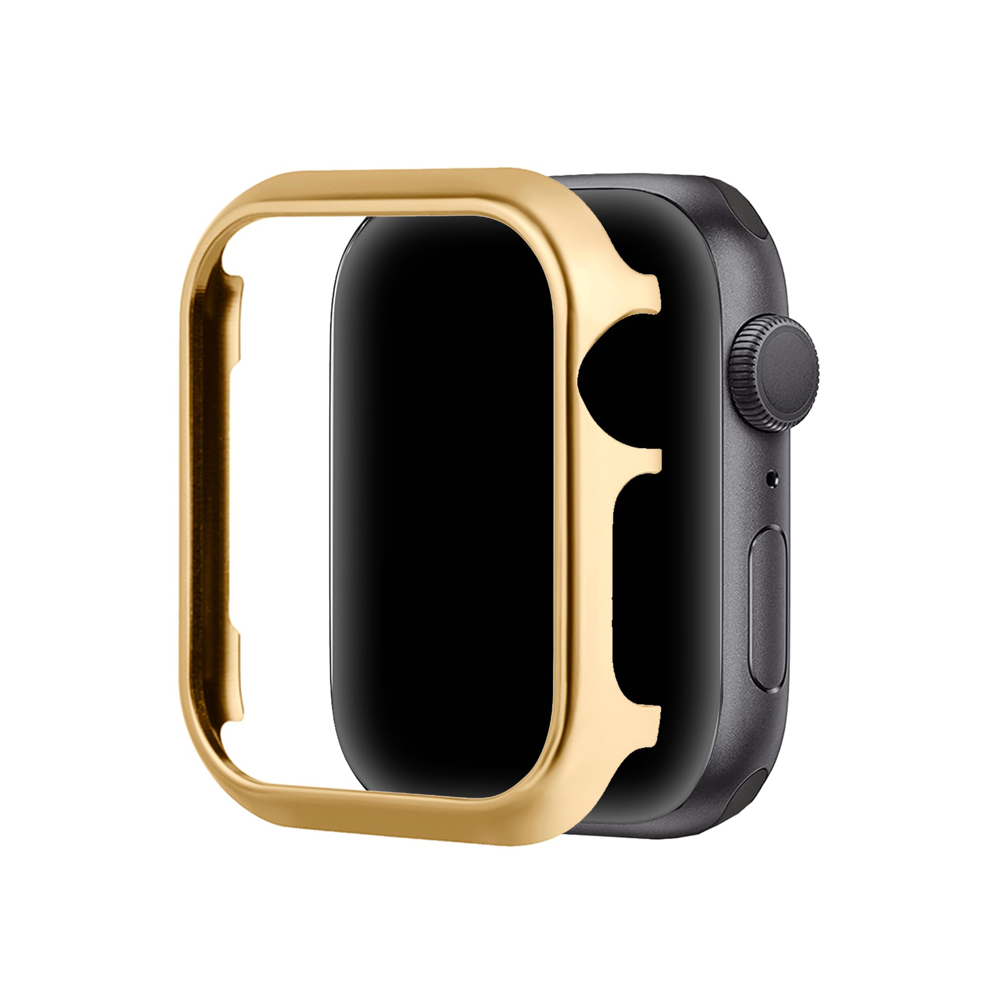 Glitzer Hülle Aluminium für iWatch 49mm Roségold, Metall Geh