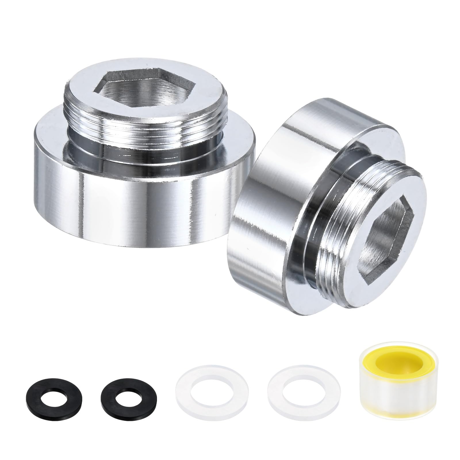 M METERXITY 2-Pack Faucet Adapter, M27 Female to M22 Male, for Kitchen
