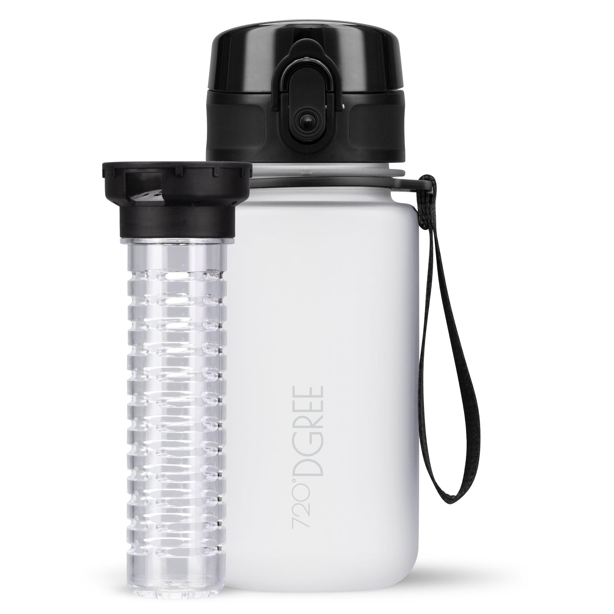 720°DGREE Kids Water Bottle “uberBottle“ - 350 ml softTouch +Fruit-Infuser - BPA-Free Tritan, Leakproof, Reusable Drinking Bottle - Waterbottle for Children, Kindergarten, School, Sports, Running