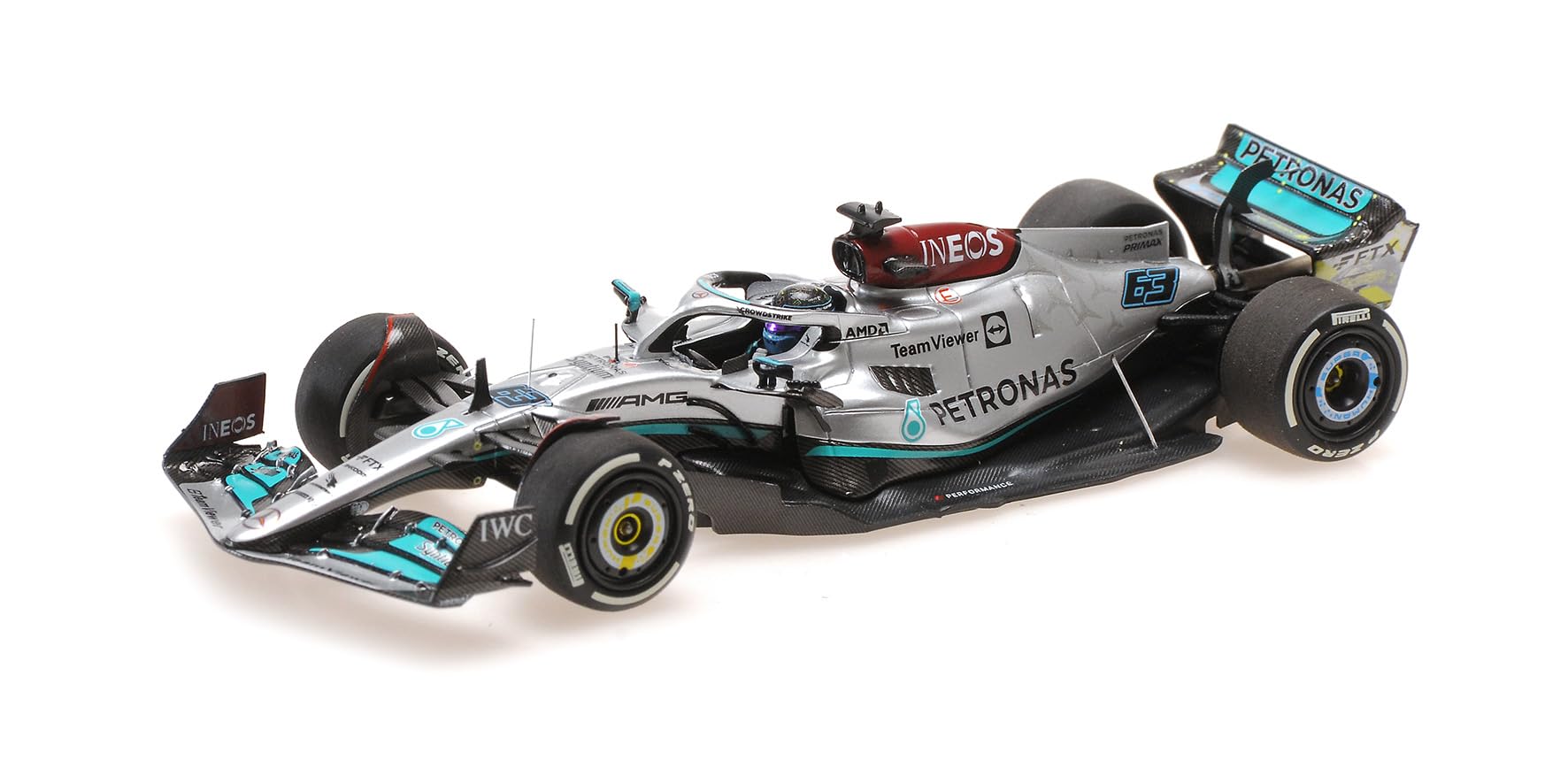 Minichamps Mercedes-AMG Petronas F1 Team F1 W13 E Perf. #63 British GP 2022-1:43