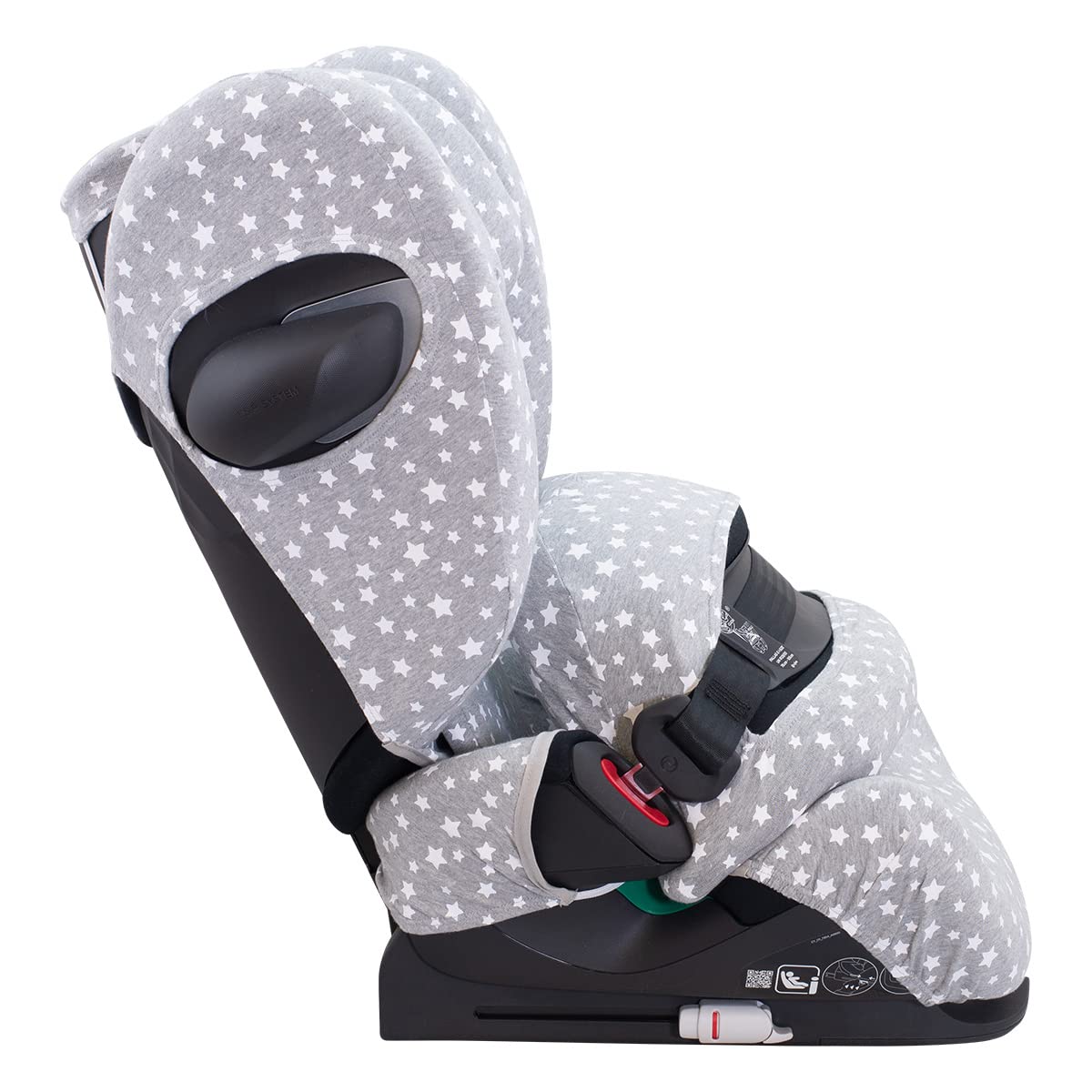 JYOKO KIDS Rivestimento per seggiolino auto in cotone compatibile con Cybex Pallas G I-SIZE (Fodera, WHITE STAR) - 3