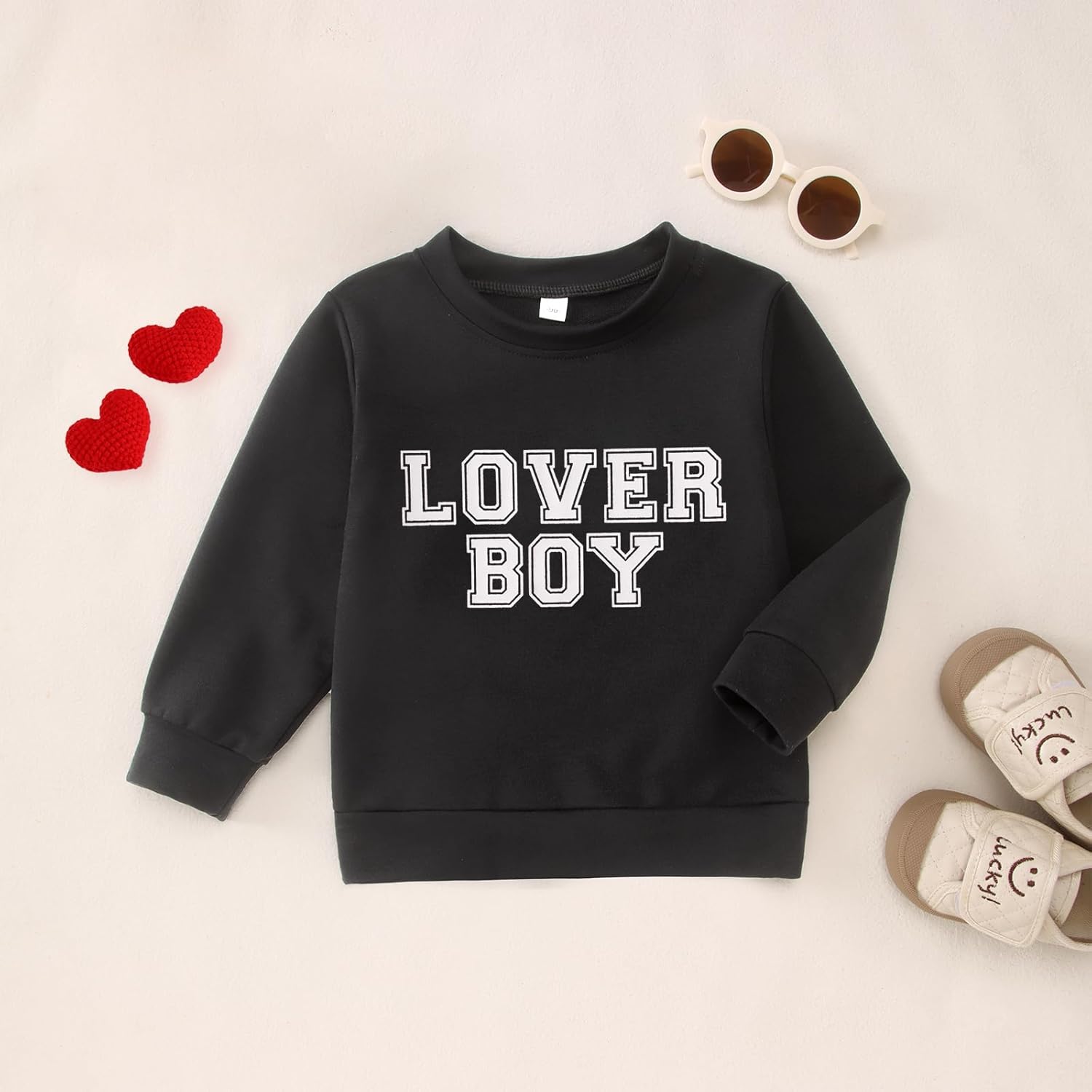 Toddler Baby Boy Valentines Sweatshirts Lover Long Sleeve Shirts Crewneck Pullover Top Spring Clothes 1-5T - Image 5