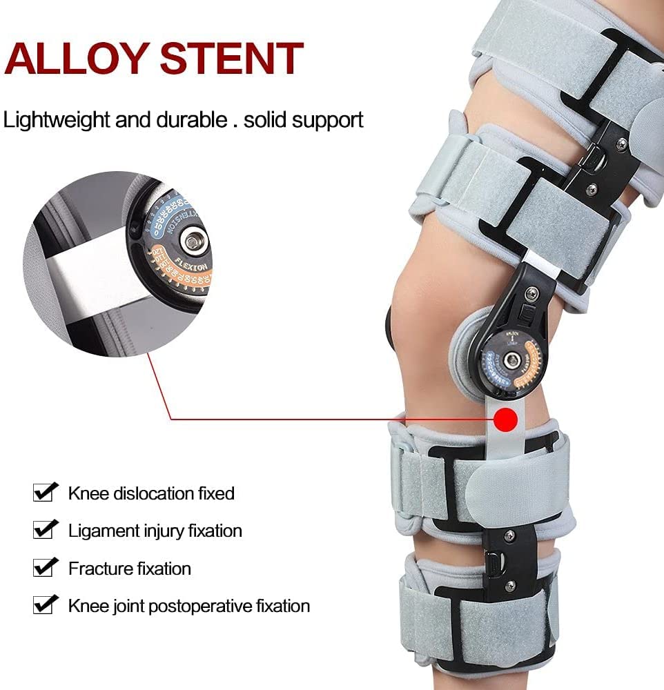 Zawiasowy Stabilizator Kolana, Stabilizator Kolana Z Regulacją Ruchu, Regulowany Stabilizator Nogi, Unieruchomienie Po Operacji, Ortopedyczny Stabilizator Po Urazie