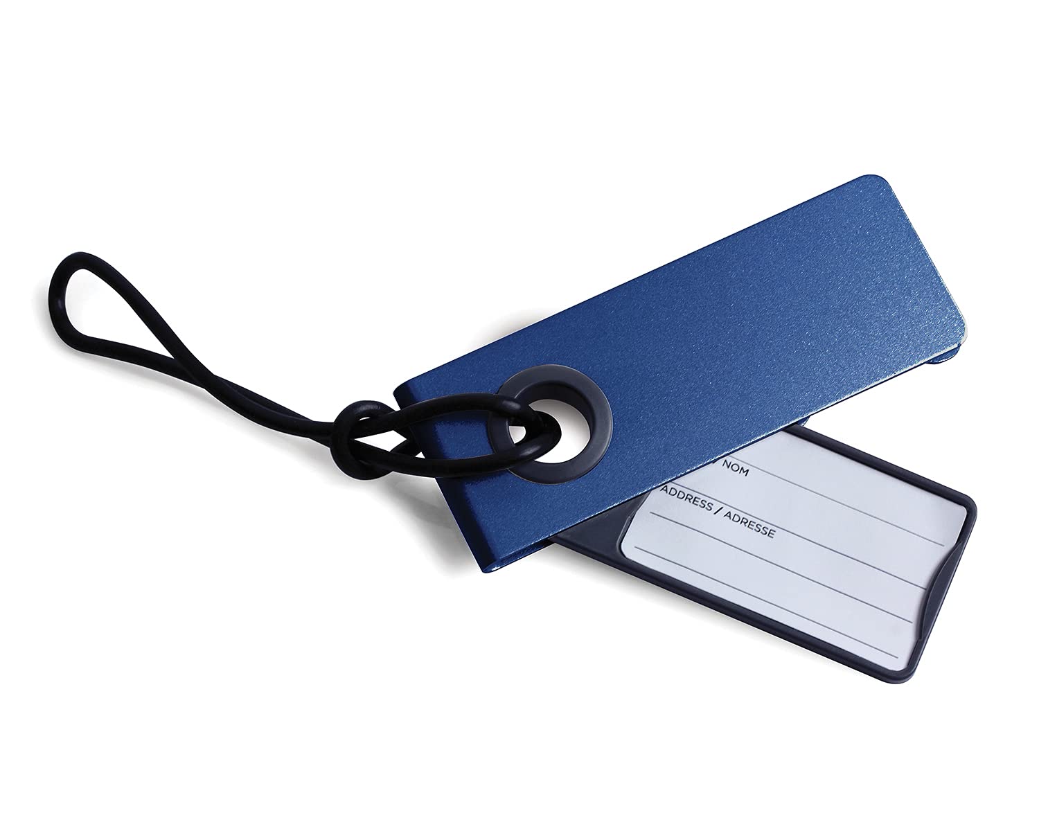 Lexon - Neo Luggage TAG Aluminium Luggage Tag - Colour Aluminium (Dark Blue)