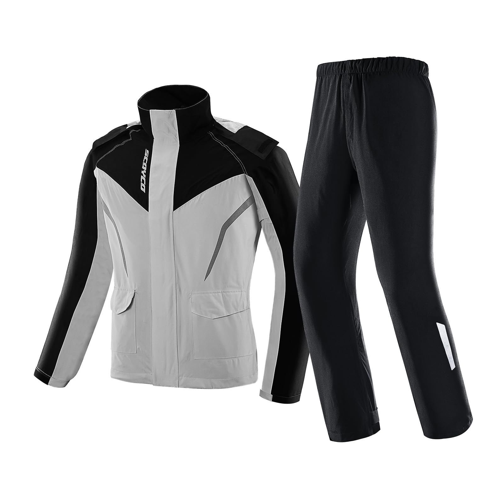 Scoyco Motorcycle Rain Suit Reflective Rain Jacket and Pants