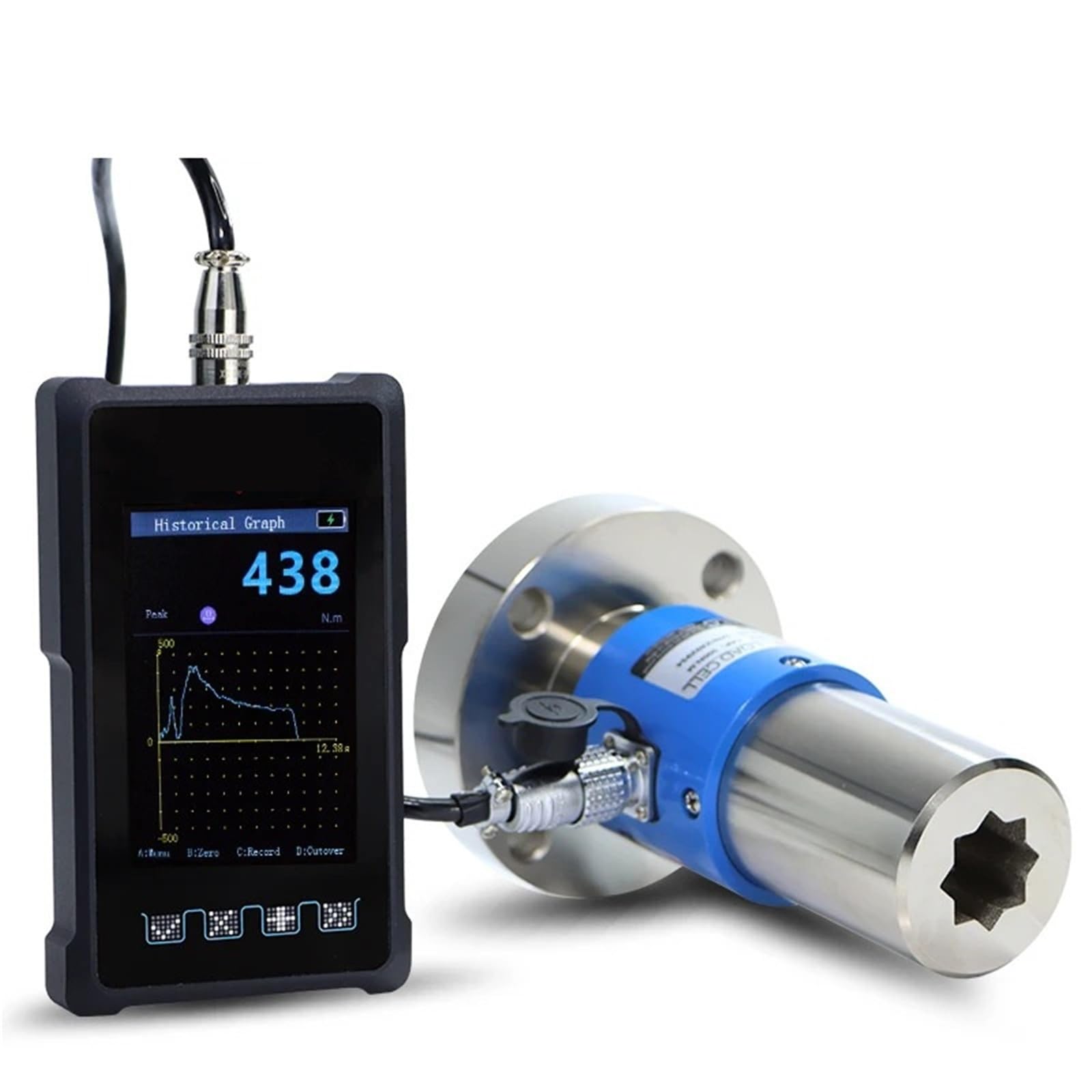 Merhovo 20N.m Digital Torque Tester, For Rotary Wrench Verification Instrument Rotation Digital Display Tightening Force Test Handheld Device Static Torque Sensor(20N.m)