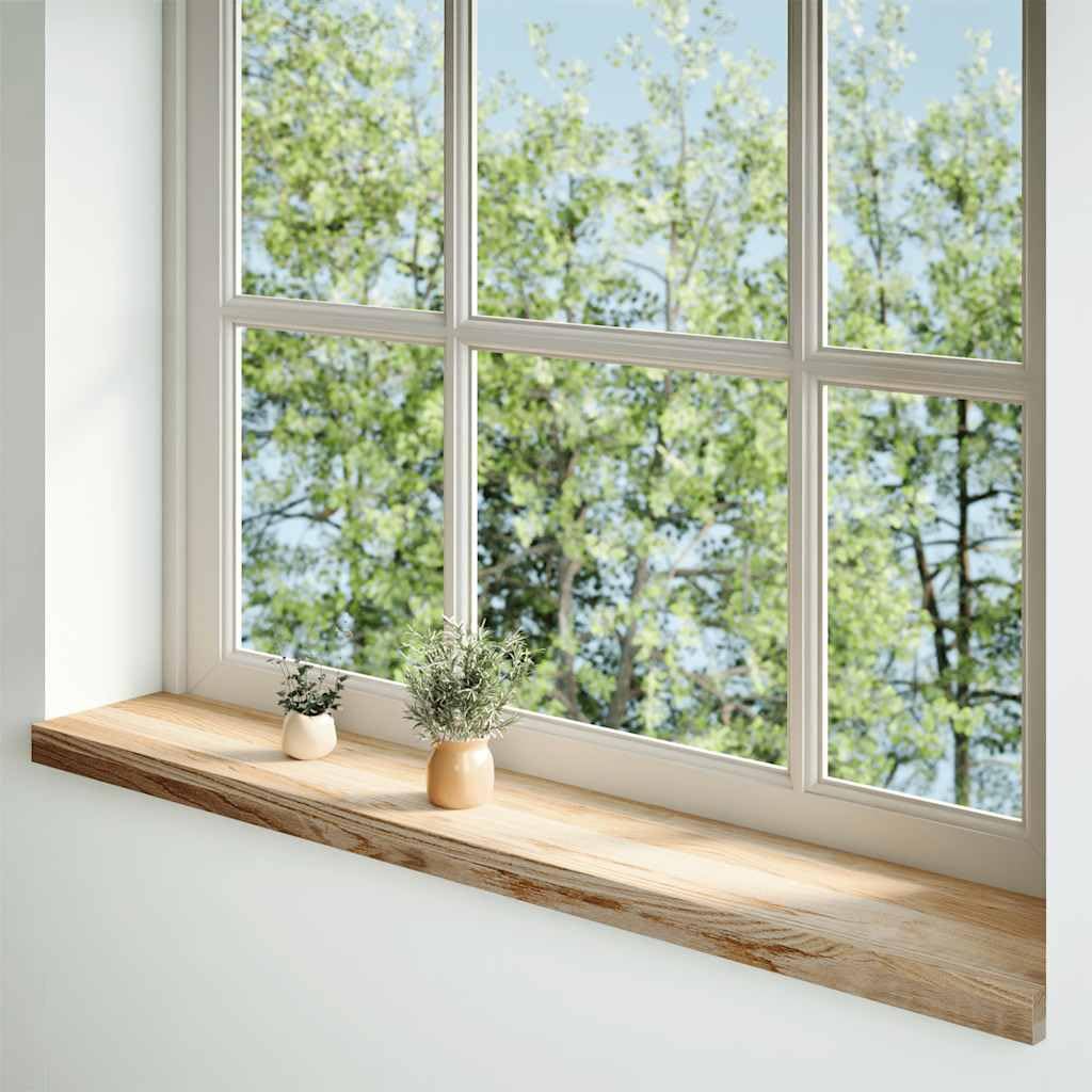 vidaXL Davanzali 2 pz Non Trattati 140x20x2cm Legno Massello di Rovere, Bordo della Finestra, davanzale della Finestra in Quercia, davanzale in Legno
