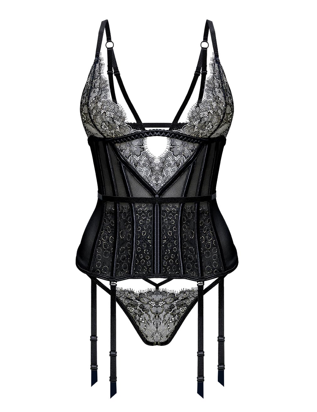 Corsetti da donna in pizzo con cintura per calzini e pantaloni