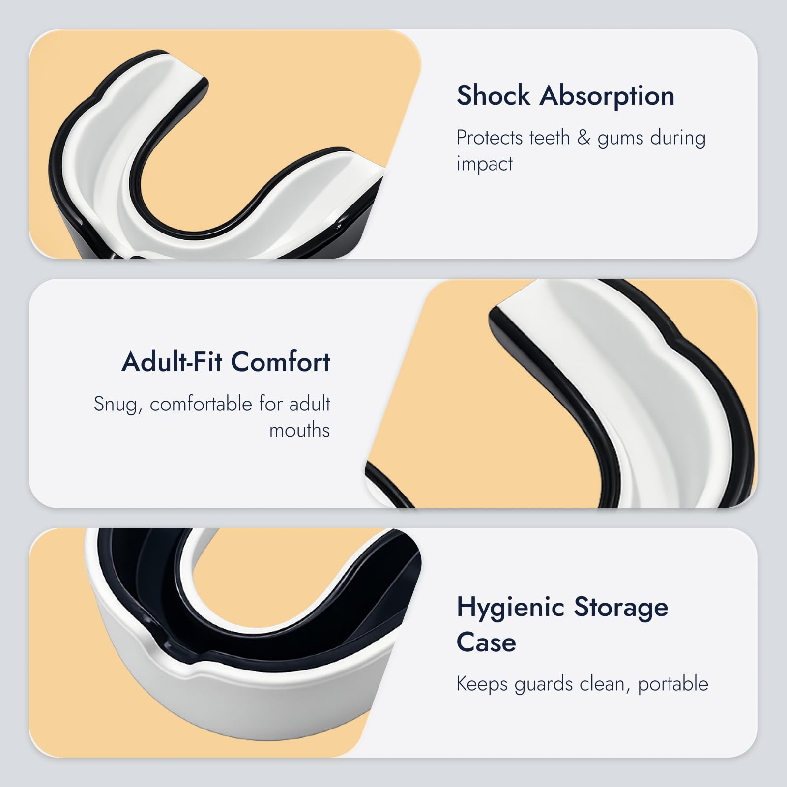 4 Pezzi Paradenti Sport per Adulti, Protezione Denti Boxe e Arti Marziali, Mouth Guard con Custodia, Paradenti Sportivo per MMA Rugby Hockey Allenamento