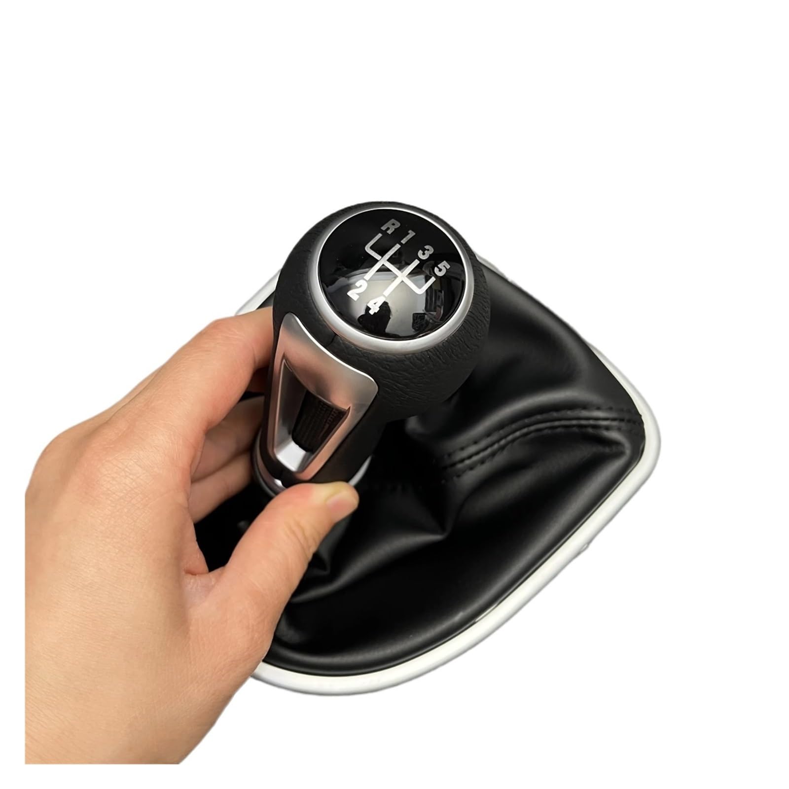 Srvsqtptvk 5 Speed Black Line Car Shift Knob For Seat For Leon Ii For Toledo Iii For Altea Xl 2005-2012 Manual Gear Shift Knob Pu Gaiter Boot Shifter Lever 5/6 Speed(5 Speed Black Line)