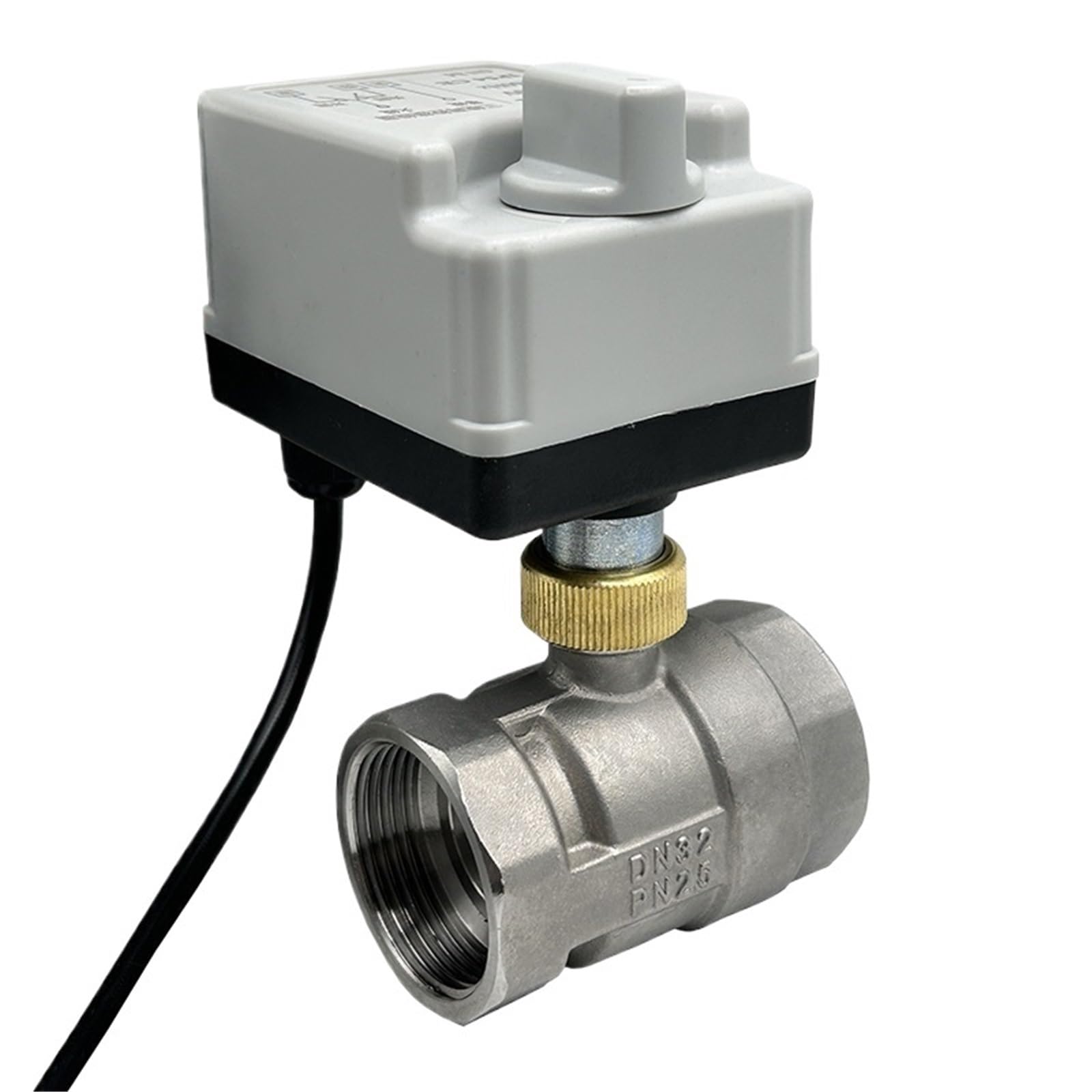 Vanne motorisée 1" inox 12V idéale pour vanne d'arrêt de jardin connectée