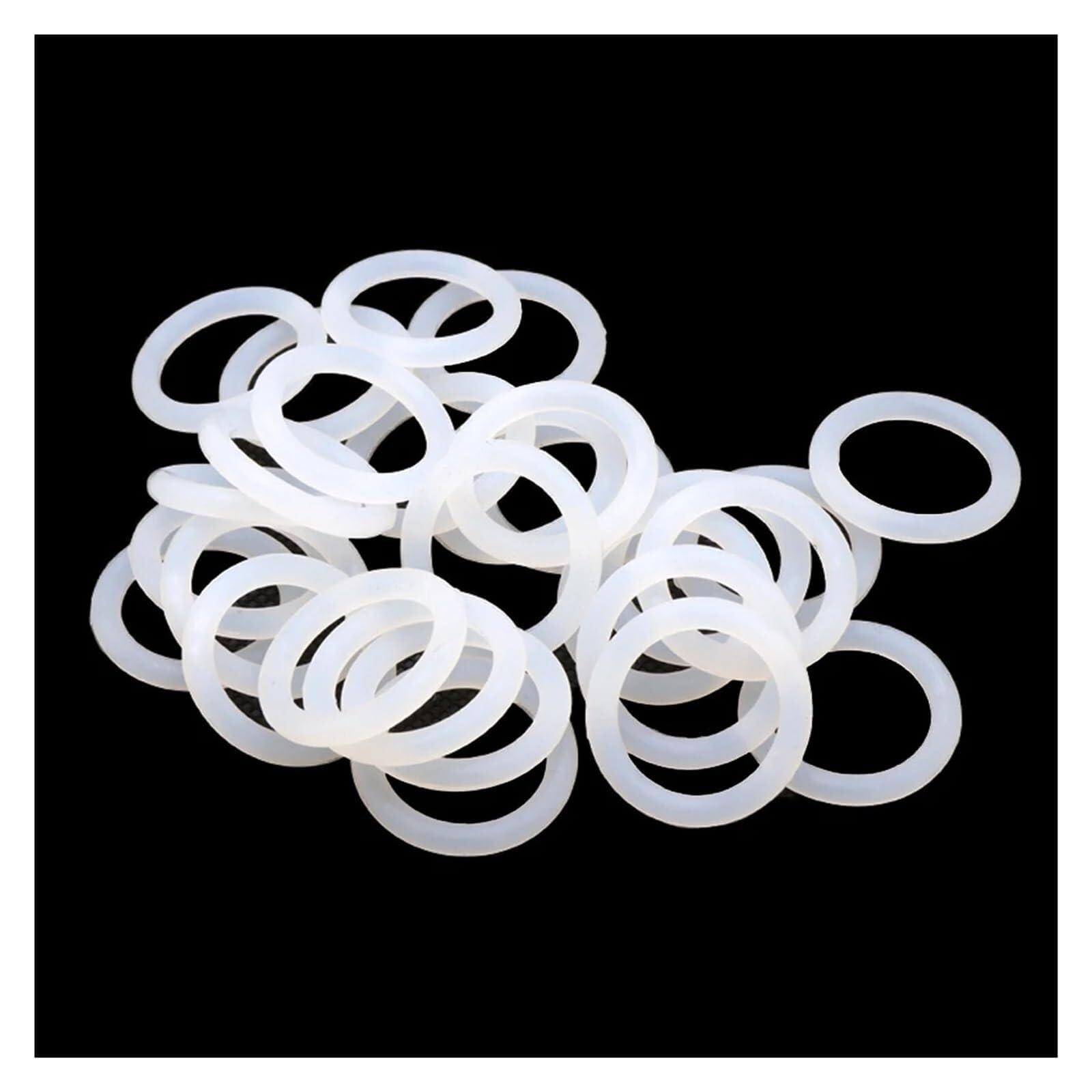 Matériel 10 pièces joint d'étanchéité en silicone blanc CS 2,4 mm OD 8-60 mm joint torique en caoutchouc de silicone de qualité alimentaire VMQ isolé rondelle d'étanchéité étanche rondelle d'emballage