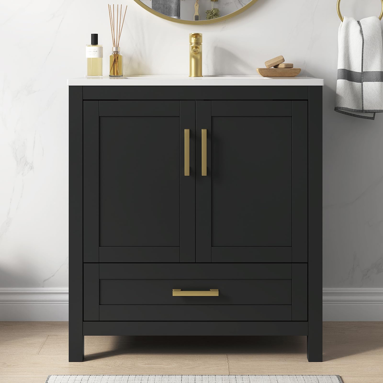 DELUXE LIVING 30 Black Vanity