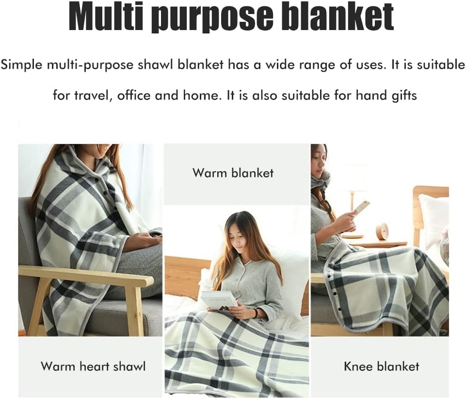 Heated Blanket with Flannel and Plush Design