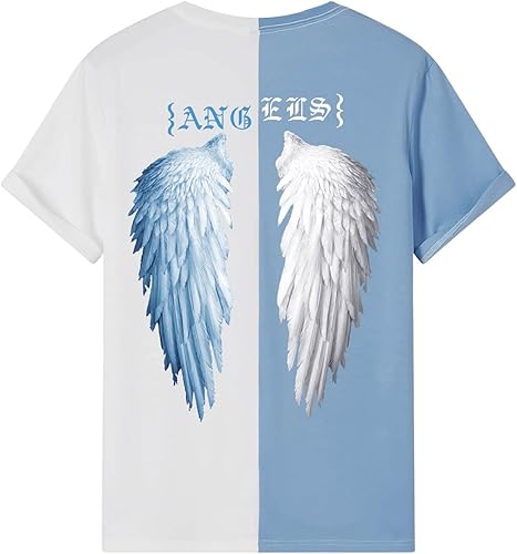 SHENHE Camiseta casual de manga corta con cuello redondo para hombre