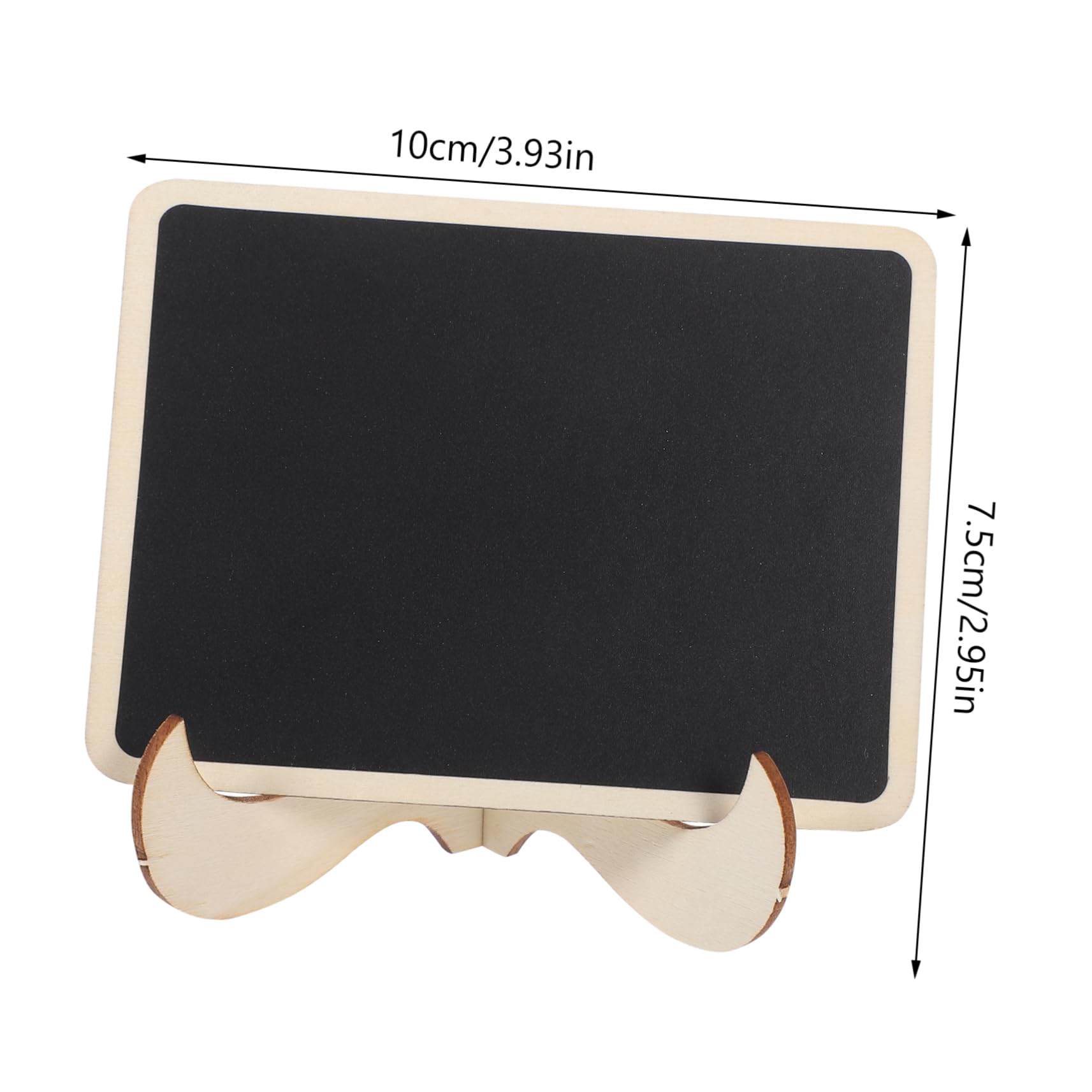 4 Juegos pequeña pizarra de madera tableta escritura tableta de escritura pizarra letrero mesa letrero de etiqueta mini s tablero negro Black