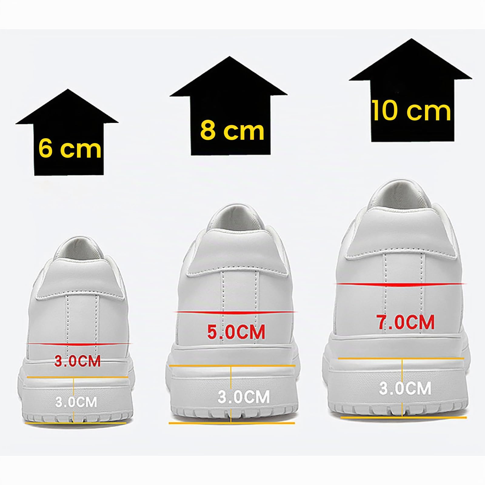 Generisch 2026 Zapatos con Elevadores Hombre 6/8/10cm Unisex Altura Ajustable Zapatos Casuales con Elevadores Antideslizantes Transpirables Zapatillas Elegantes Hombre Charol