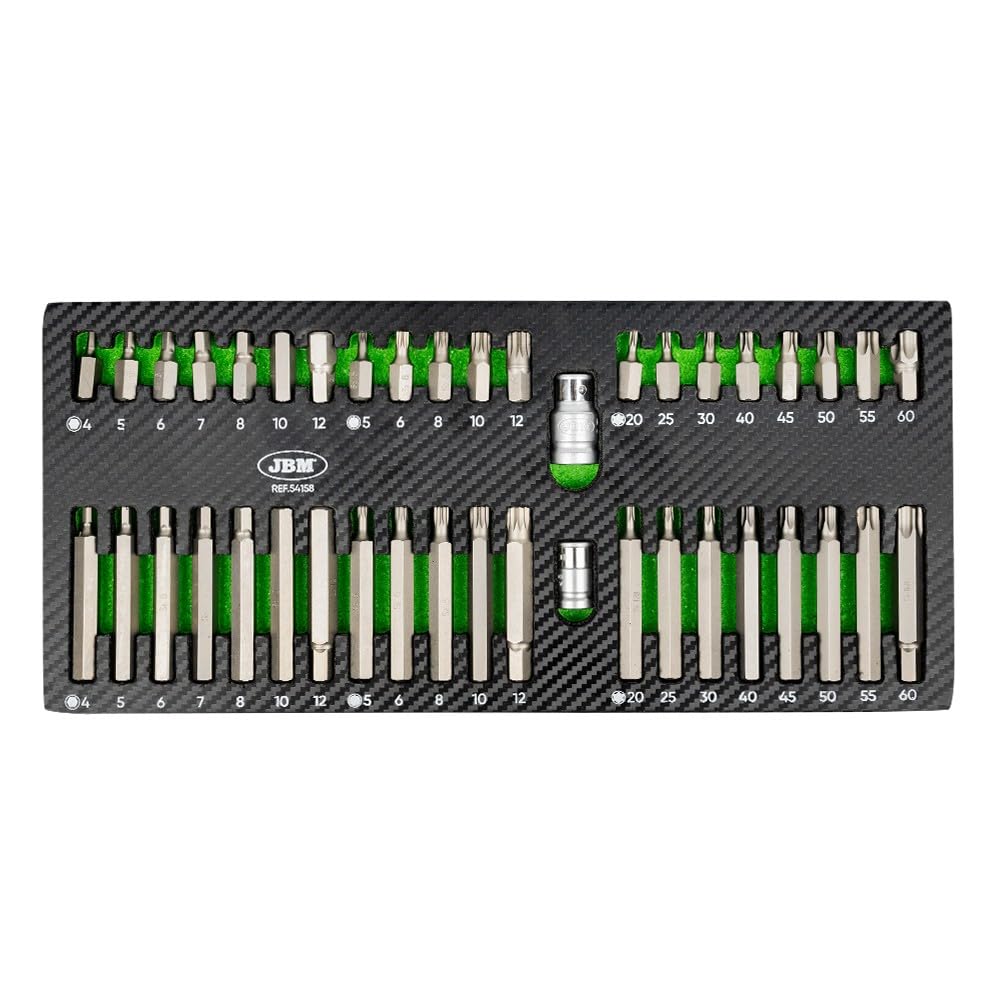 Embout pour vis hexagonales 12 pans et Torx en set de 42 pièces de serrage