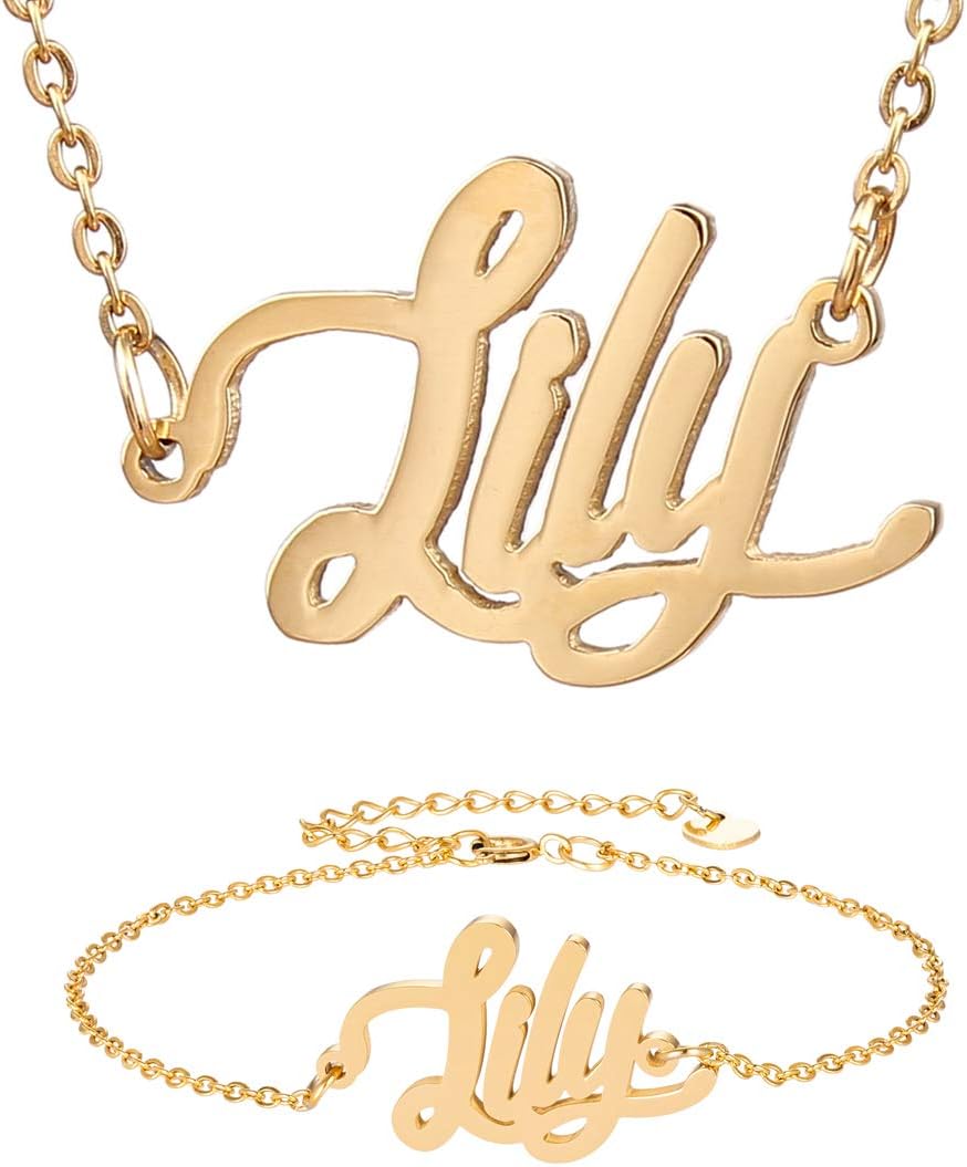 HUAN XUNI Love You Mom Daughter Necklace Sister Necklace 16"