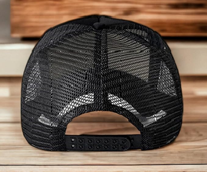 Image of Black Baseball Cap with Leather Patch, Casual Unisex Sports Hat, Adjustable Fit-Free Size