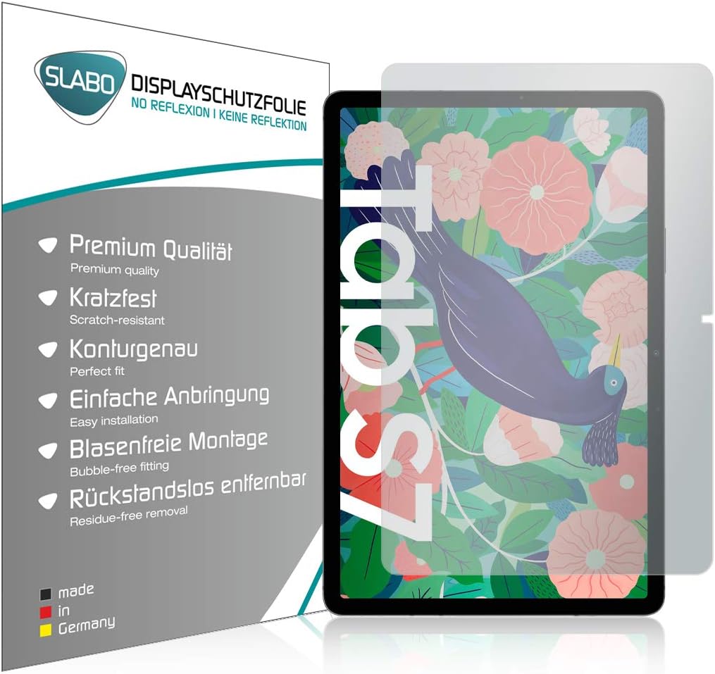 Slabo 2 x Screen Protector for Samsung Galaxy Tab S7 No Reflexion Protection | Anti Glare Matte