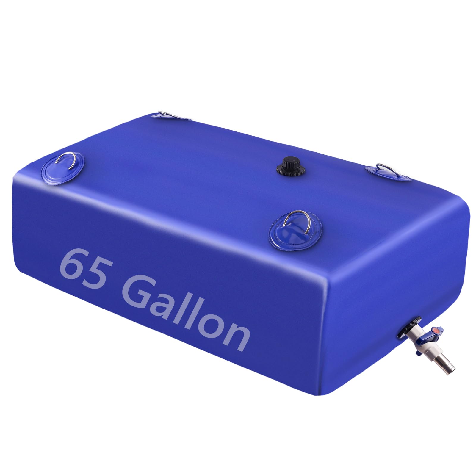 Water Tank, 65 Gallon Water Storage Bladder, Foldable Portable Water Storage, Large Water Storage Containers with 3/4" PVC Spigot and Hose Kit for Camping, Garden, Emergency Water Bag
