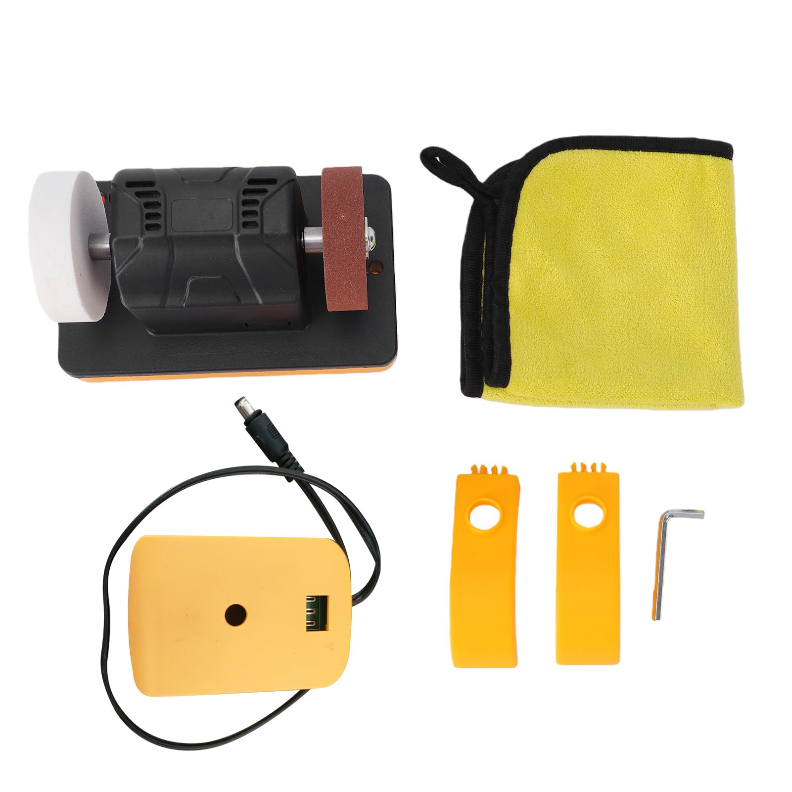 FTVOGUE Levigatrice Elettrica Leggera da Banco, velocità Variabile, per Uso | Adatto per batterie da 20 V, materiale protettivo ABS, controllo preciso per molteplici applicazioni, ideale per la