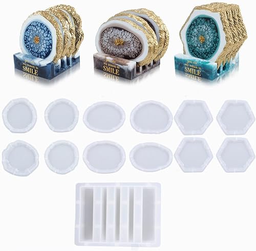 Moldes de resina para posavasos de tamaño único, juego 1