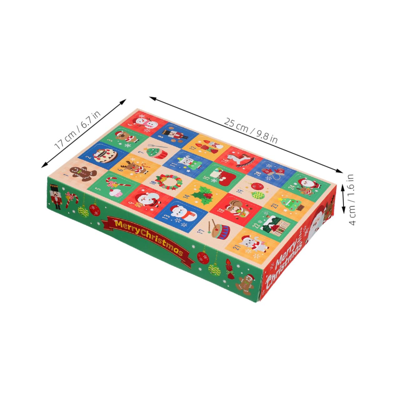 PLAFOPE 15piezas Caja De Calendario De Regresiva Para Navidad Cajas Vacías De Calendario De Adviento Diy De Dulces y Regalos Festivos