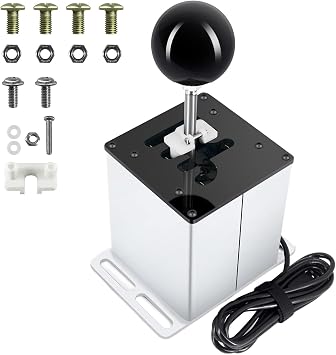 XBERSTAR USB Simulator Shifter Racing Game H Gear Shifter G29 G27 G25 G920 Thrust Master T300RS/GT Steering Wheel PC Windows10/7 /xp 6+R 7 Gear White