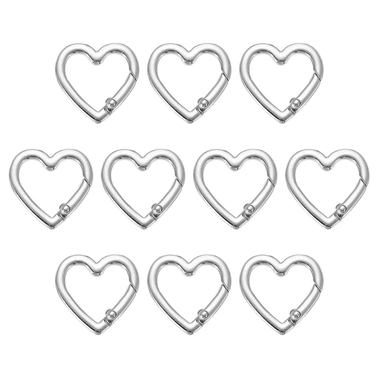 PATIKIL Heart Keychain Clip, Heart Key Ring Snap Hook Clip Zinc Alloy Trigger Spring Buckle