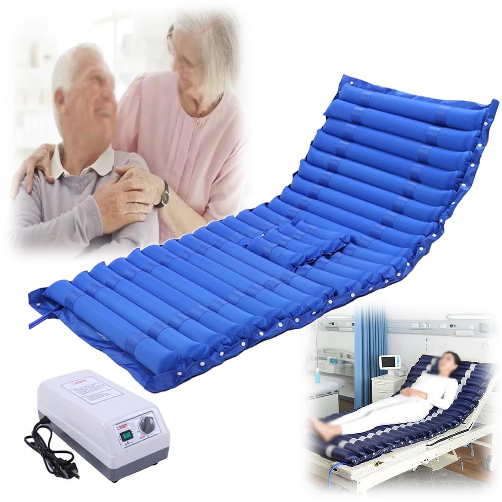 Genérico Colchón Antiescaras con Bomba Silenciosa E Impermeable, Colchón de Presión Alterna, Prevención Y Tratamiento de Úlceras por Presión, Adecuado para Camas Domésticas Y Hospitalarias,A2