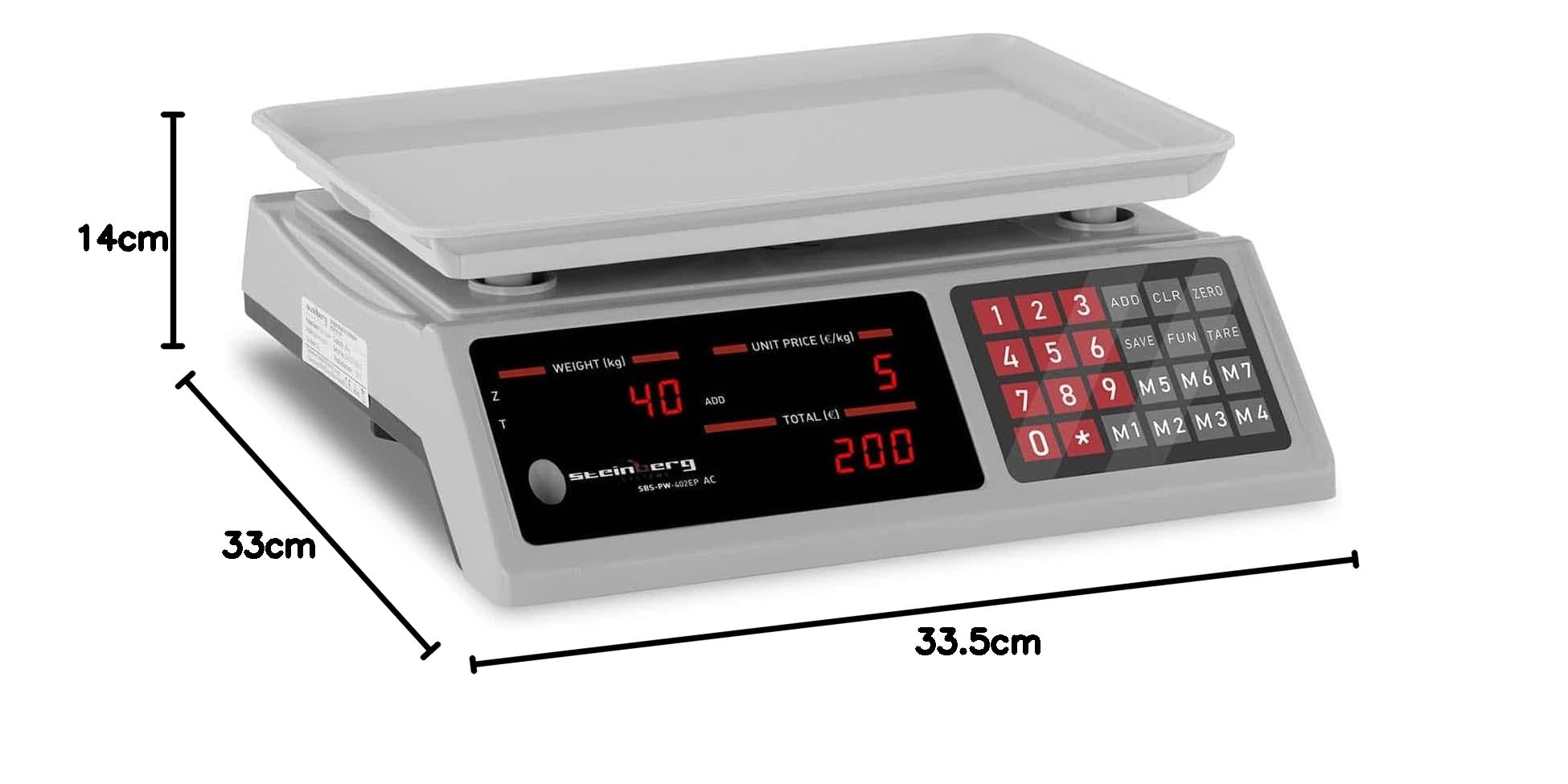 Steinberg Systems, SBS-PW-402CR Scale - Digital - 40 kg/2 g