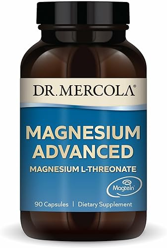 Vista 9 de Dr. Mercola Suplemento dietético L-Threonato de magnesio, 2,000 mg por porción, 90 porciones (270 cápsulas), apoya la salud ósea, sin OMG, sin soja