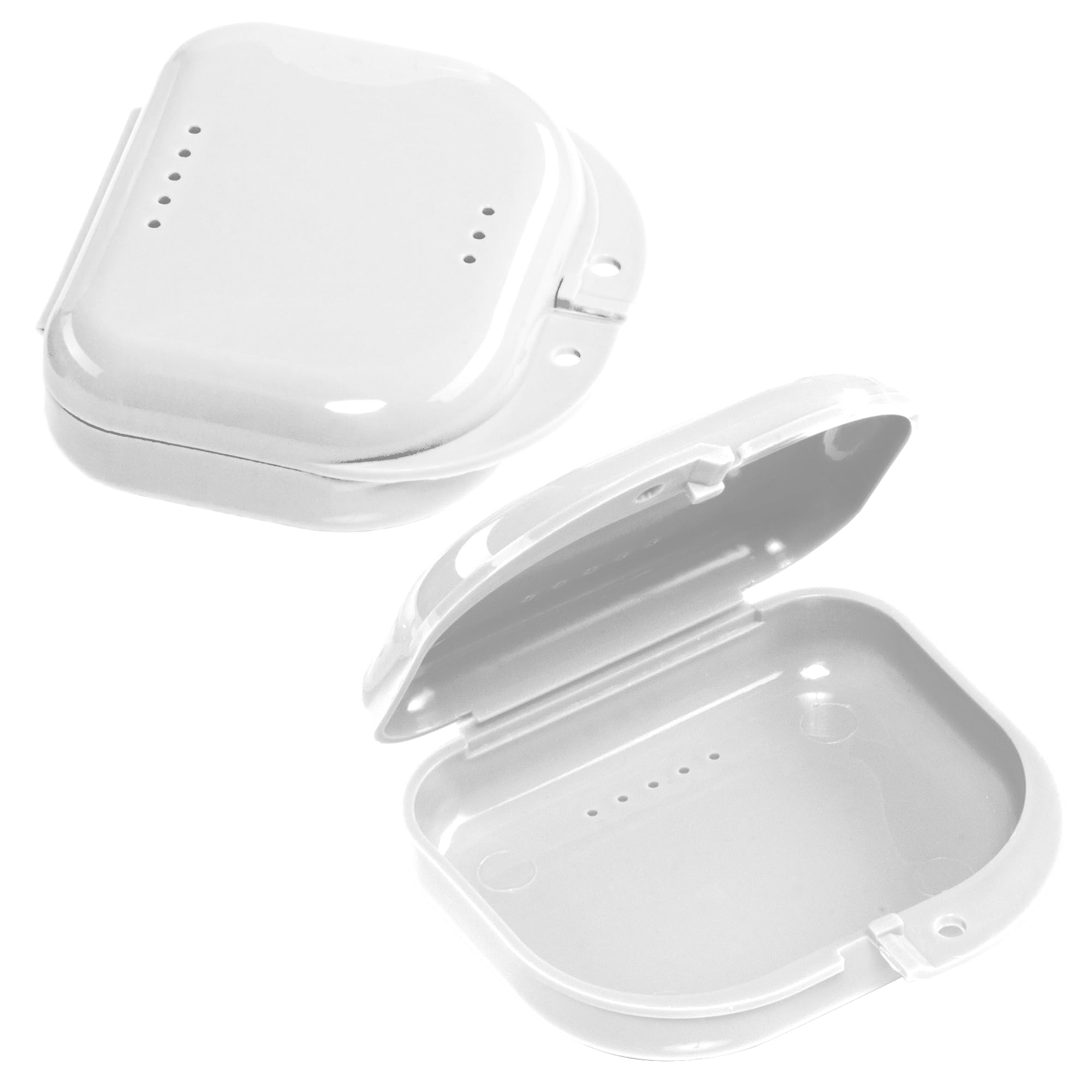 White Retainer Case Box - Individually Sealed, Dental Storage Container for Retainers, Aligners, Mouth Guards, Invisalign - Bag of 12 Cases
