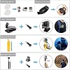 Coverzone 50 Piece Action Camera Accessory Set with Bag Compatible with – GoPro, Compatible with DJI, Compatible with Insta360 Sports Mounting Kit with Bag Vlog Travel Shooting Apparatus